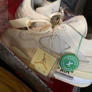 Off White Jordan 4s White Sails